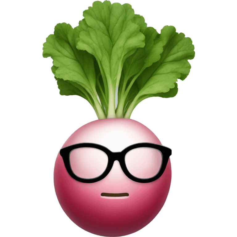 Radish with subglasses emoji