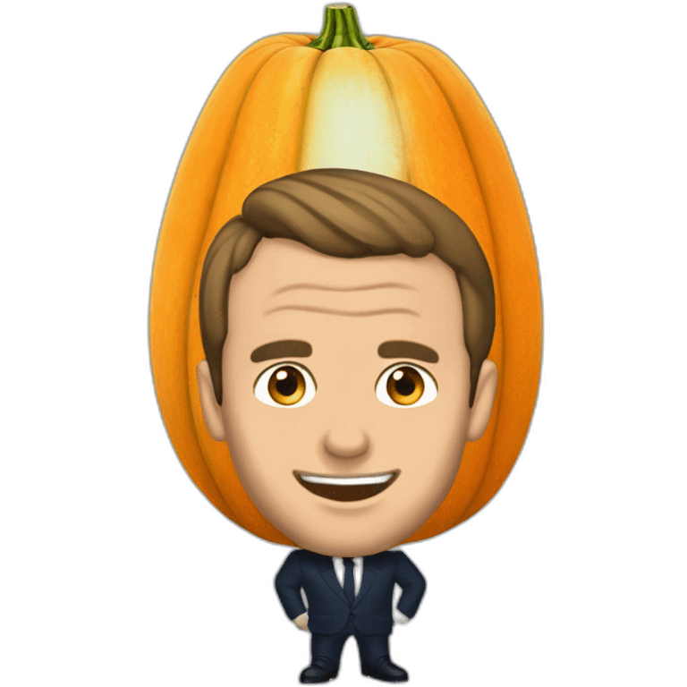 macron sur une courge emoji