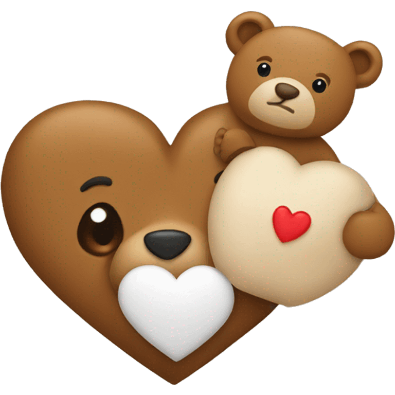 Heart with bear emoji