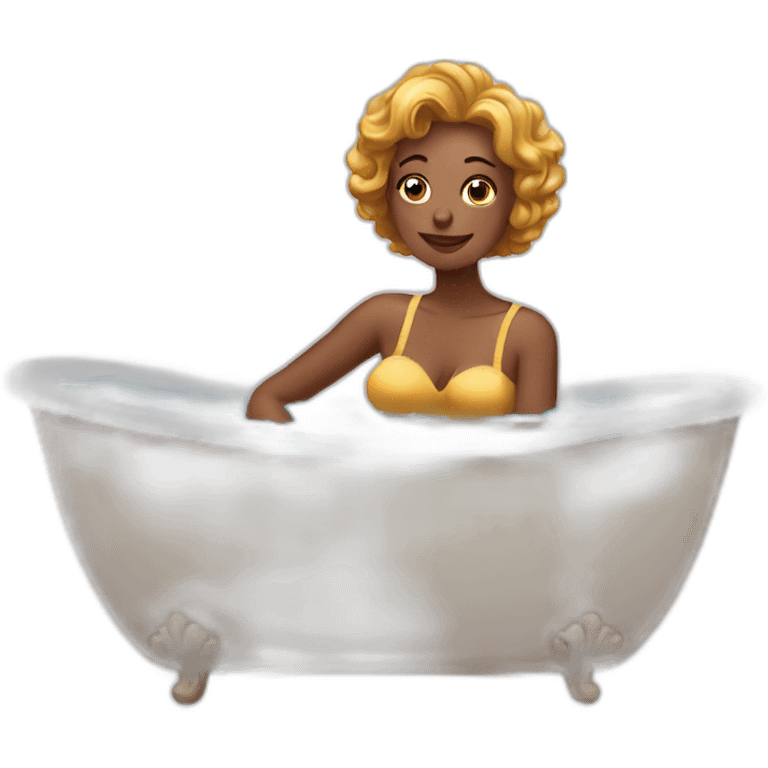 Une dame dans son bain  emoji