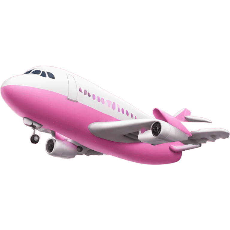 Pink airplane emoji