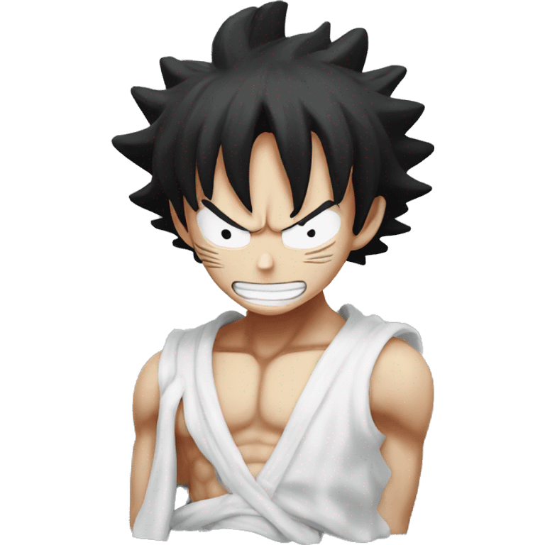 luffy Gear 5 en blanc emoji