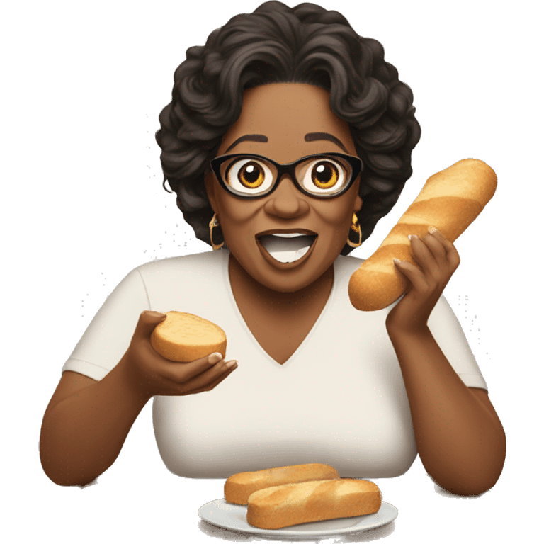 Oprah eating bread emoji