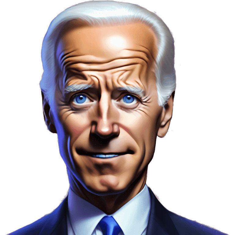 Synthwave Biden in Harley Quinn style, oil paint, mysterious eyes, intricate lips, masterpiece portrait, odd perspective, beautiful, desirable, logical emoji