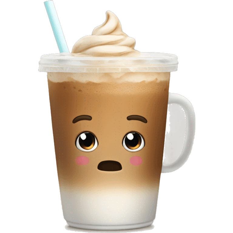 Iced latte with coffee and ice  emoji