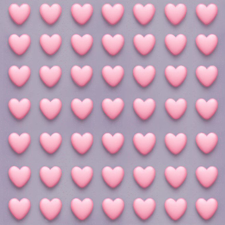 Flushed with light pink hearts emoji