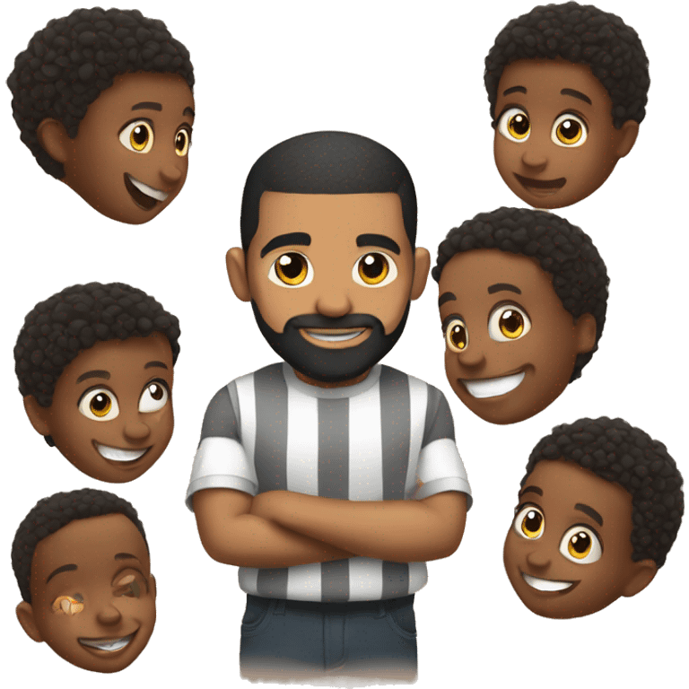 Drake with kids emoji