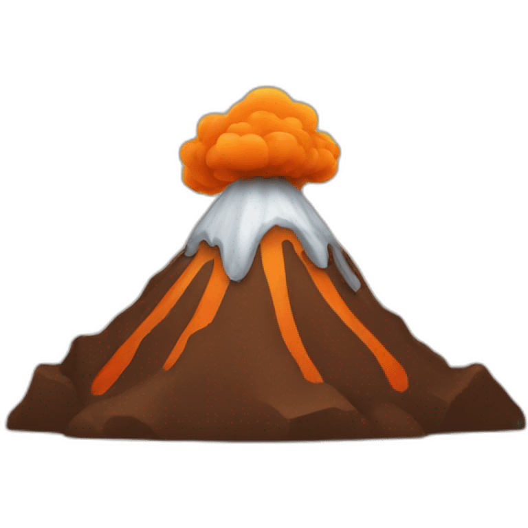 Brown volcano emoji