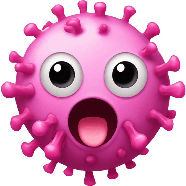 Cute pink Varicella zoster virus emoji