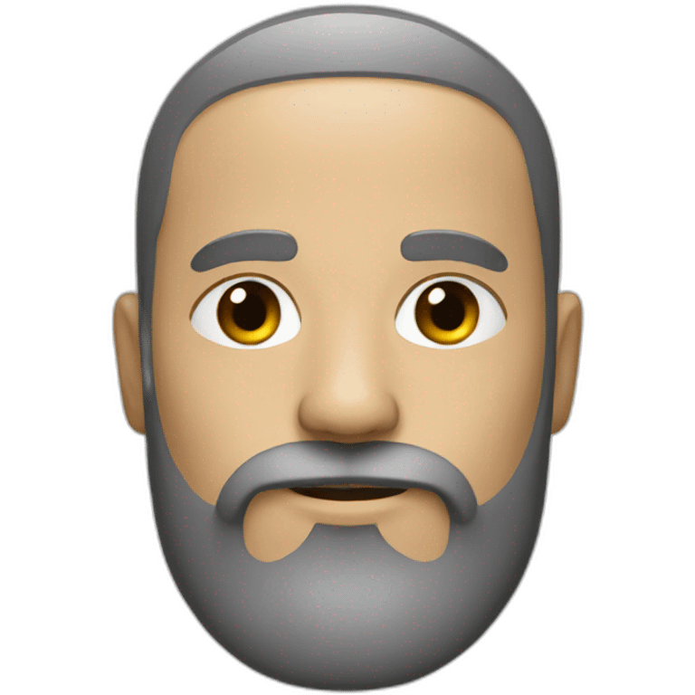 White man with black thick and long beard emoji