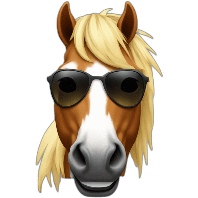 sunglasses horse emoji