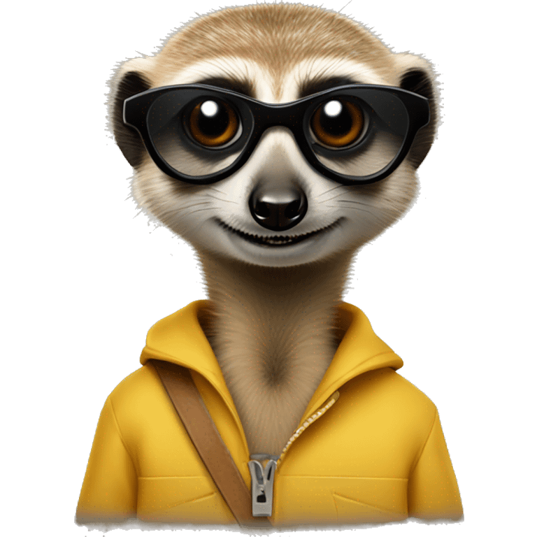 meerkat with spy glasses in his hand emoji