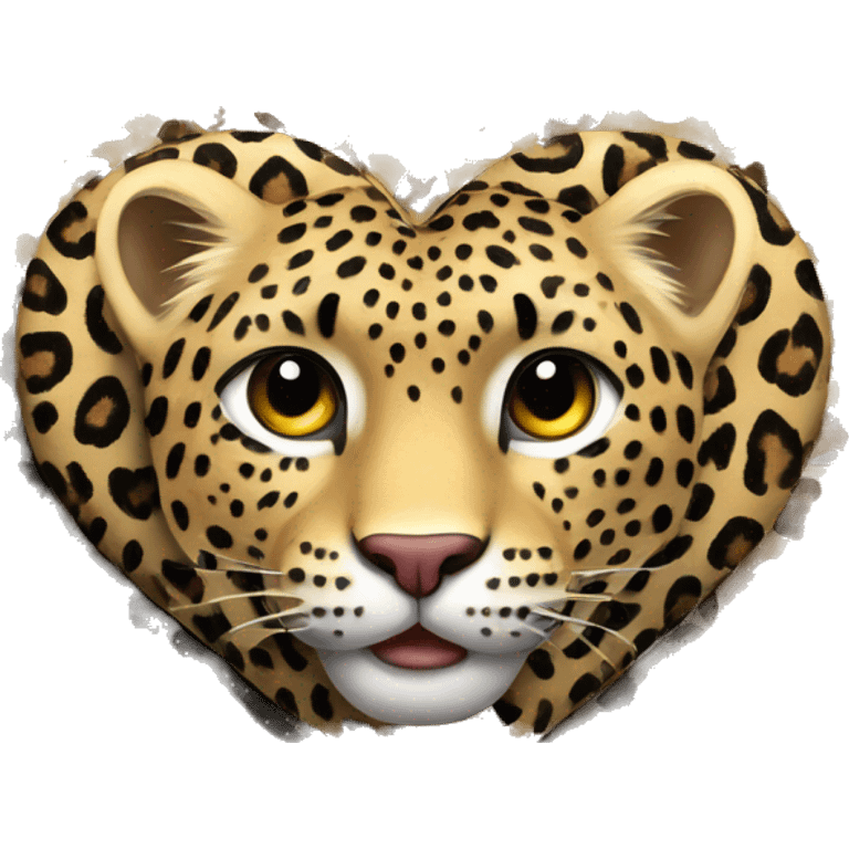 Heart with leopard print  emoji