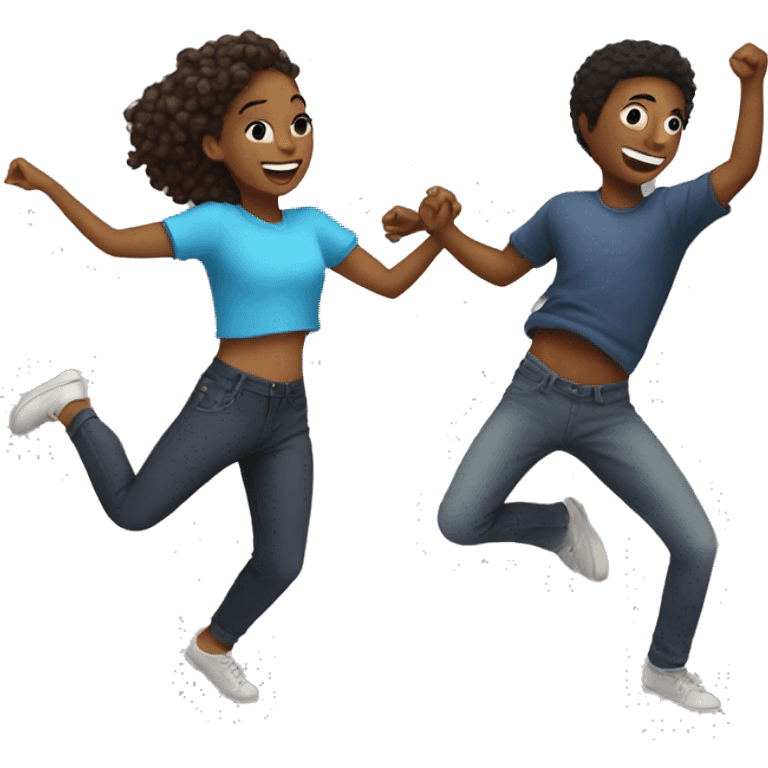 Best friends dancing emoji