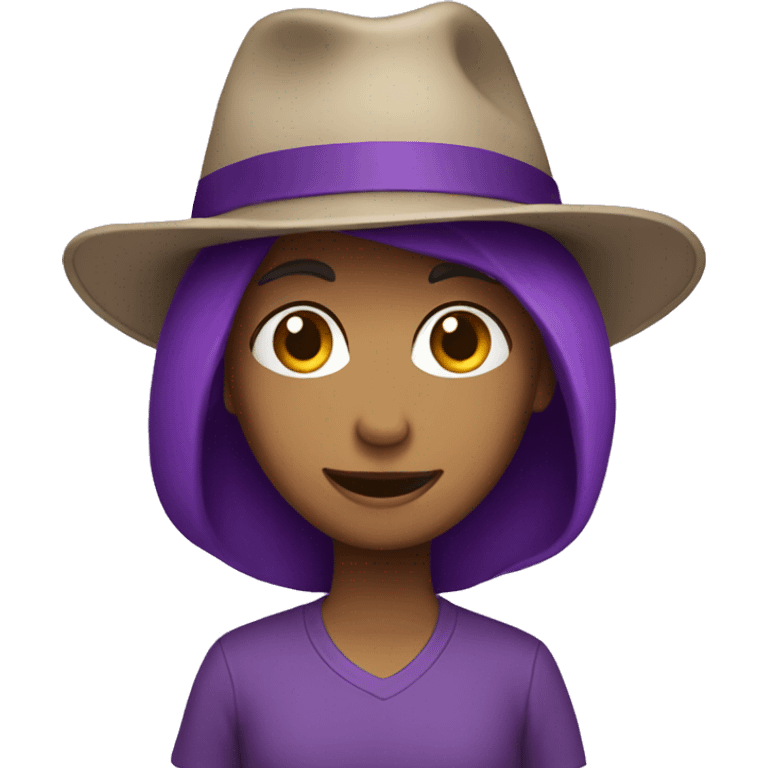 violet hat emoji