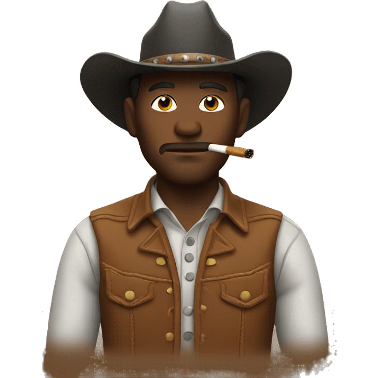 Cowboy smoking emoji