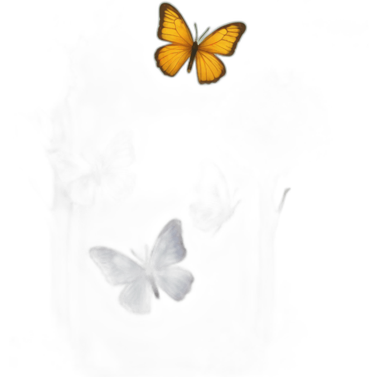 Butterflies and trees emoji