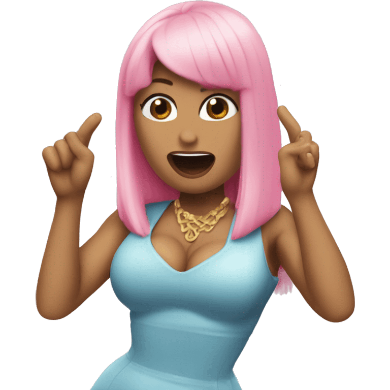 Nicki Minaj slapping the screen emoji