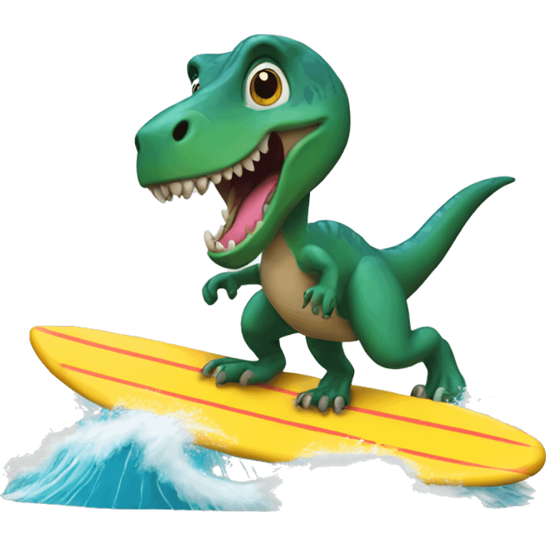 Trex surf emoji