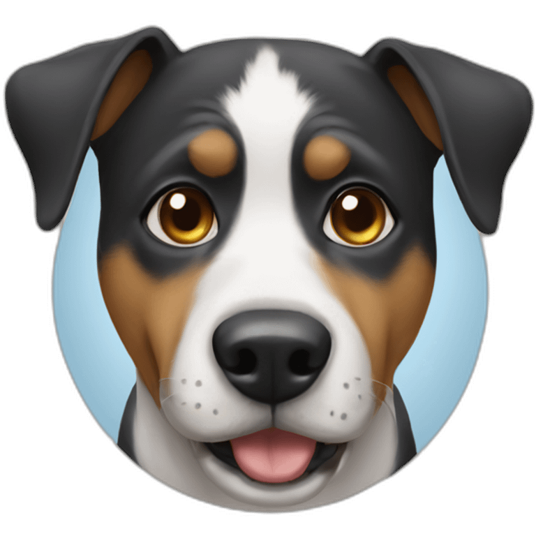 Skype call between dog and human emoji