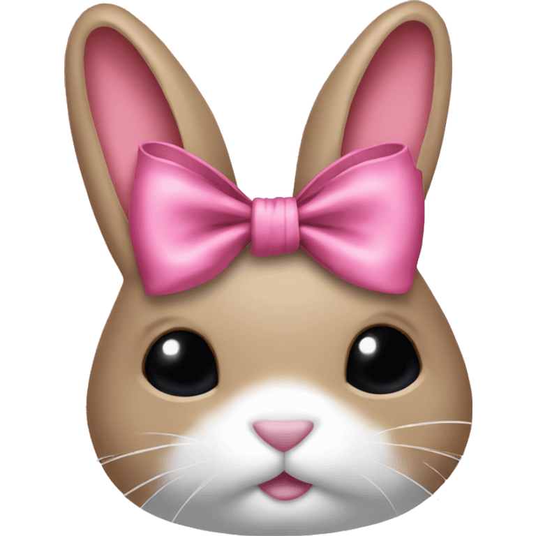 Really fancy pink bow on a bunny  emoji