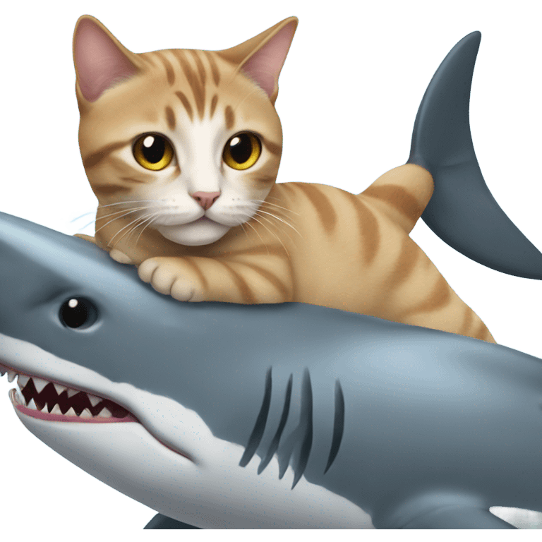 Cat on a shark  emoji