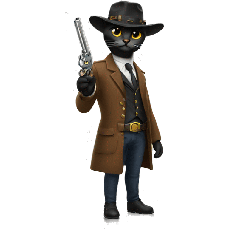 Cat wit revolver emoji