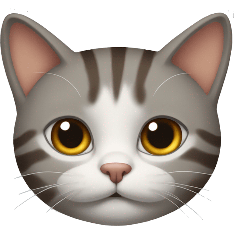 cat with brown and grey line emoji