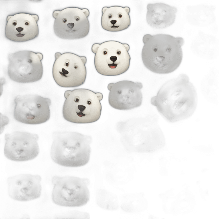 polar bear party emoji