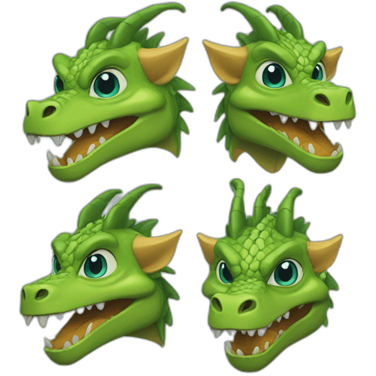 Dragon with 3 heads emoji