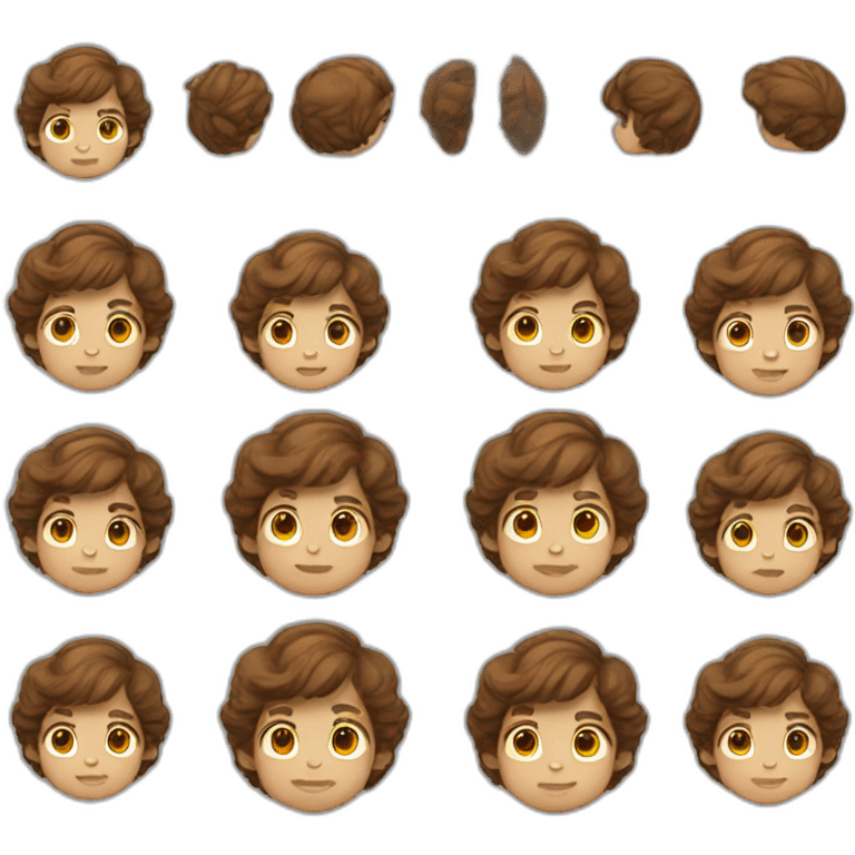 boy brown hair emoji