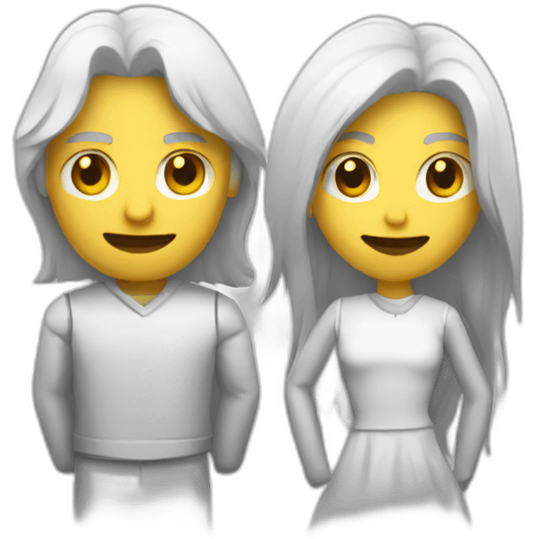 metal white couple emoji