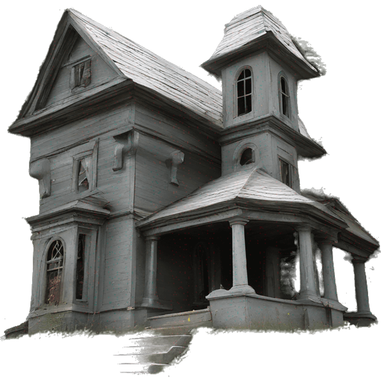 Haunting graveyard field very large pre-Victorian large mansion birdhouse  emoji