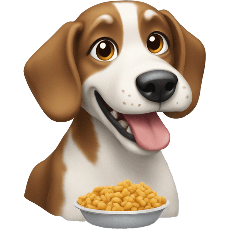 Dog eating food emoji