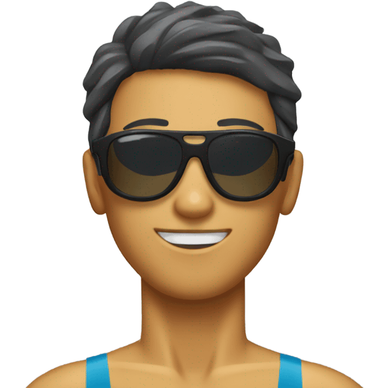 swimmer wearing sunglasses emoji