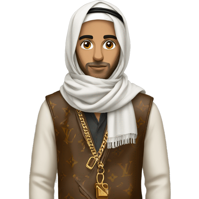 arab with Louis Vuitton scarf emoji