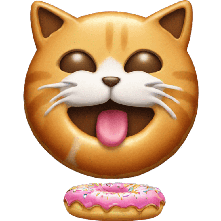 Cat eating donut  emoji