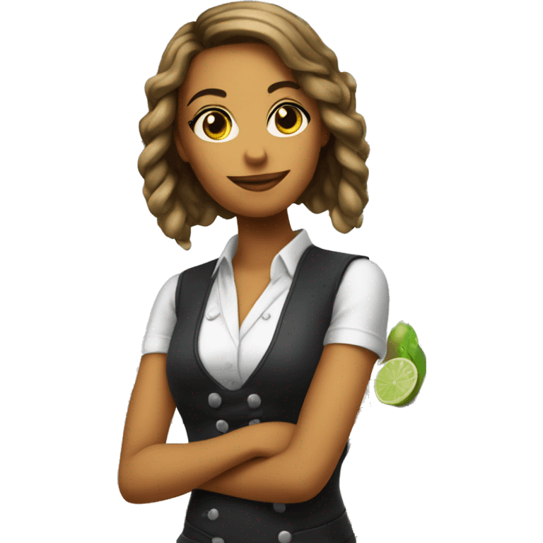 Girl Bartender cocktail  emoji