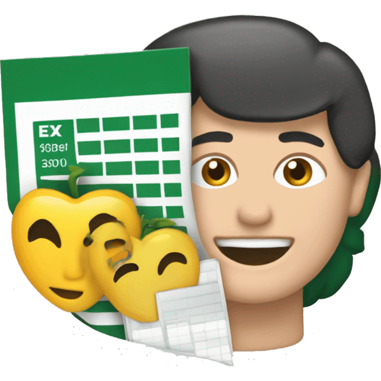 Logo de excel con forma redondeada emoji