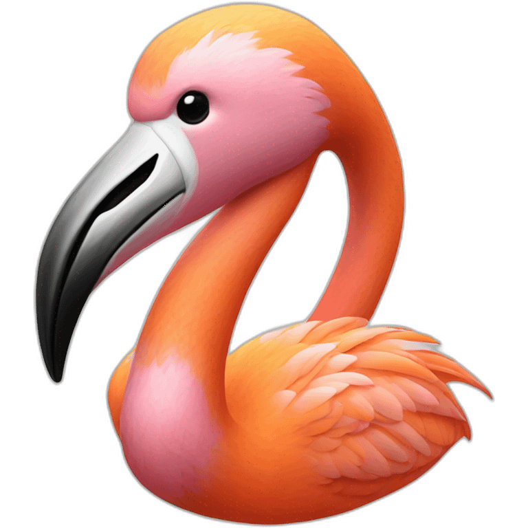 Orange flamingo  emoji