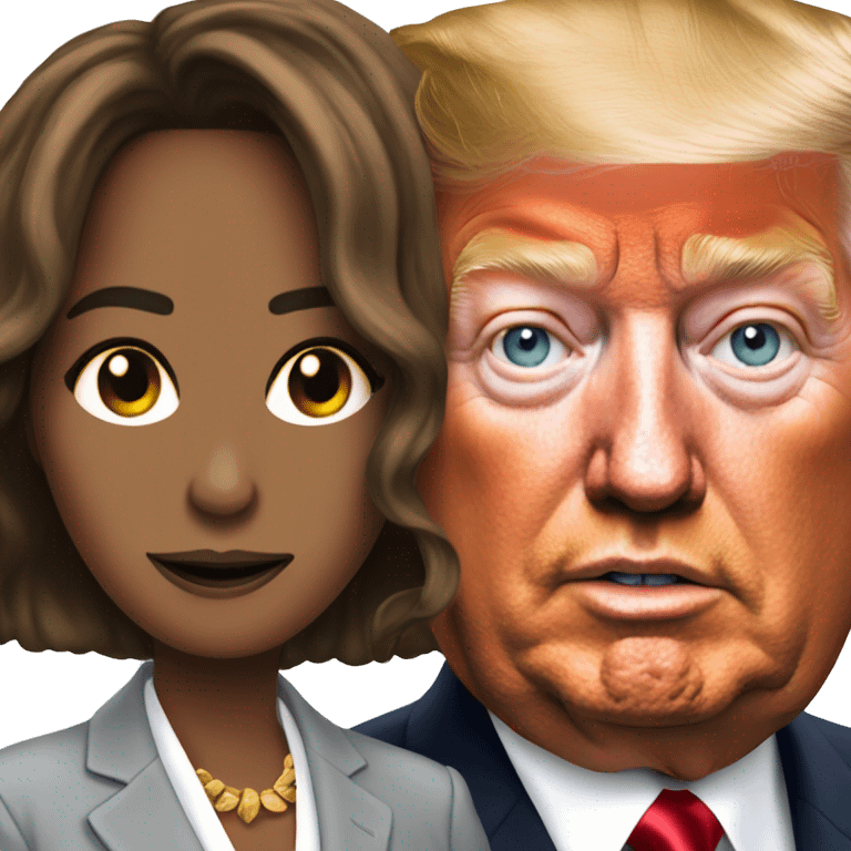 Trump and Kamala  emoji