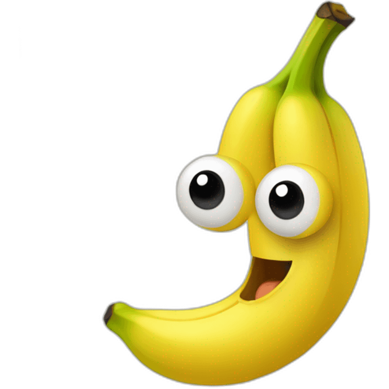 Banane dans une peche emoji