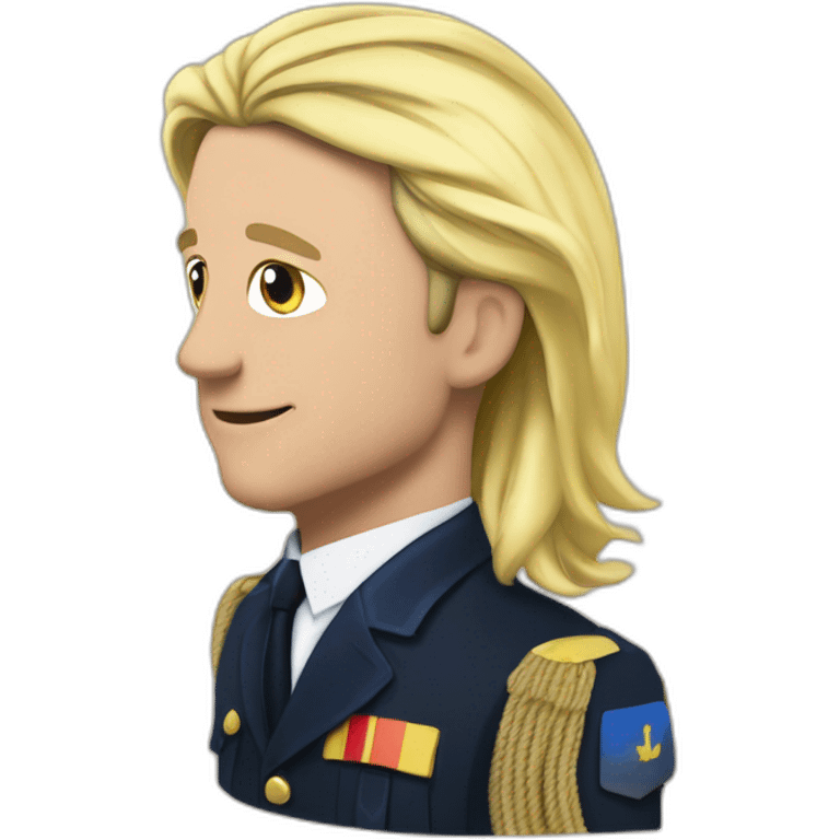 Macron a cheval sur marine lepen emoji