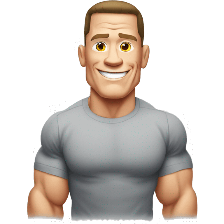 john cena cartoon wearing tee emoji