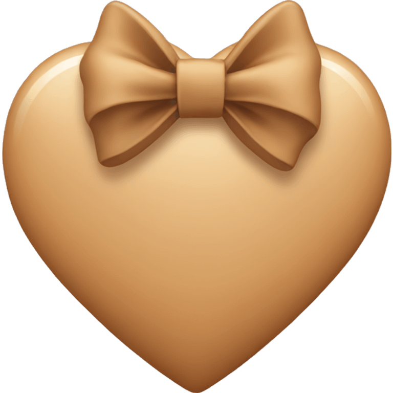 tan heart with a bow on the right side emoji