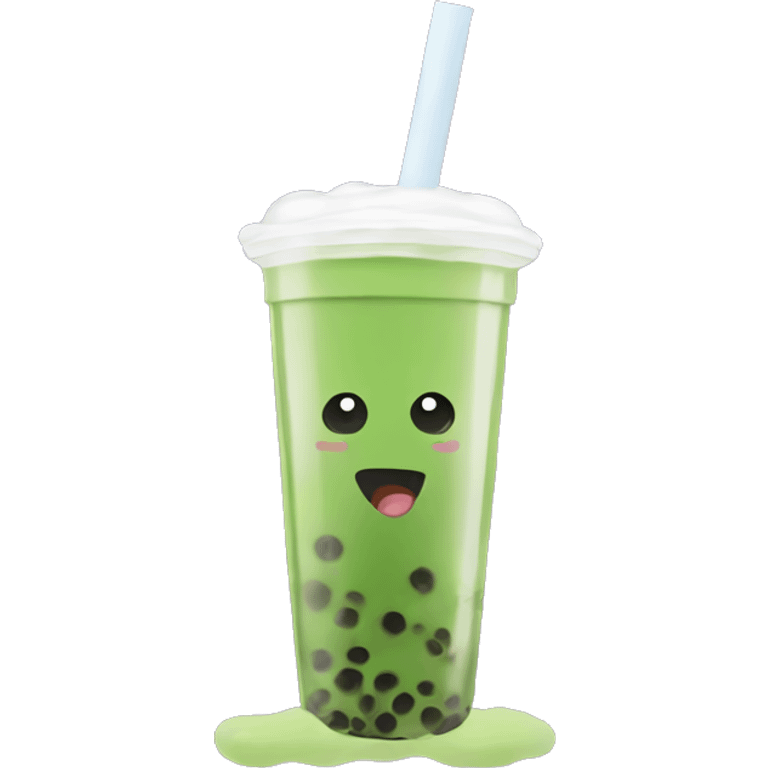 Matcha bubble tea emoji