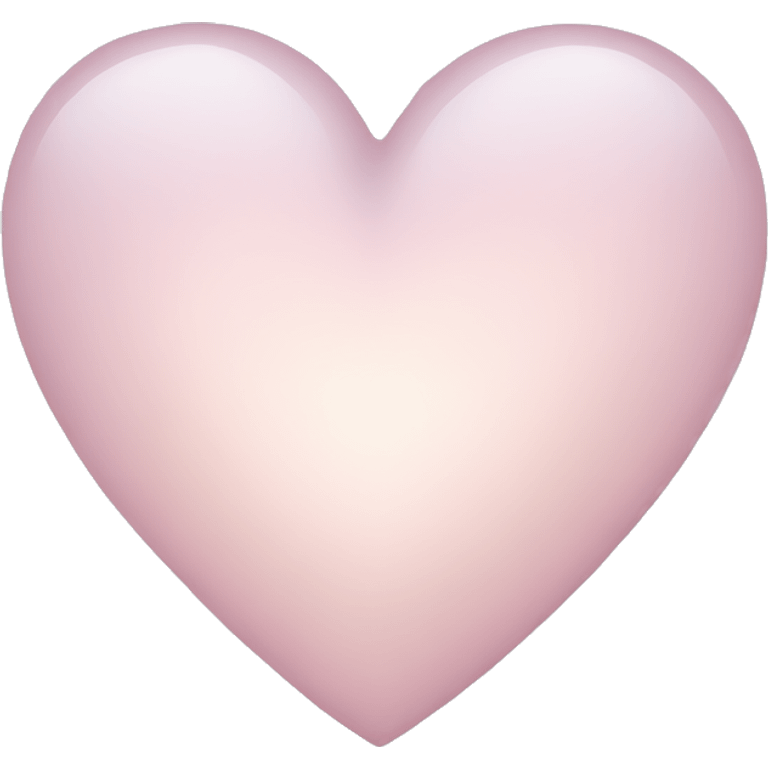 Pale frozen light pink heart emoji