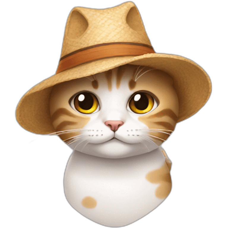 a cat whit a borrito hat emoji