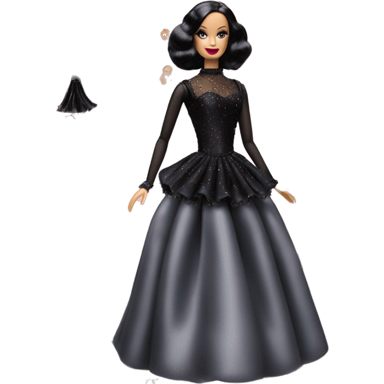 1915 Victorian Debut Barbie CC,Morticia Addams,modeling, sparkling black octopus dress  emoji