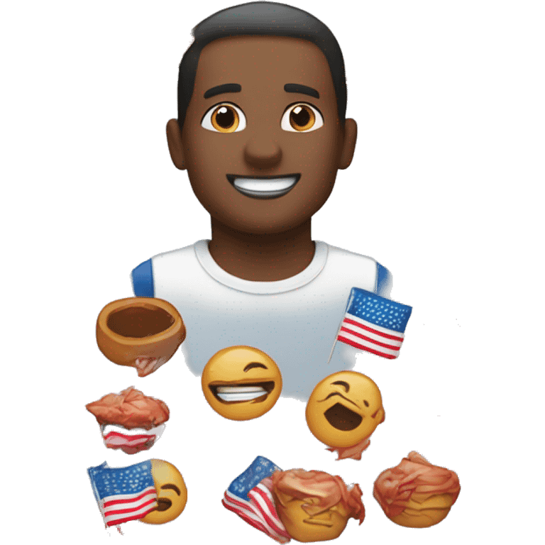 The words thank you in the style of Walmart's 4th of July sale  emoji